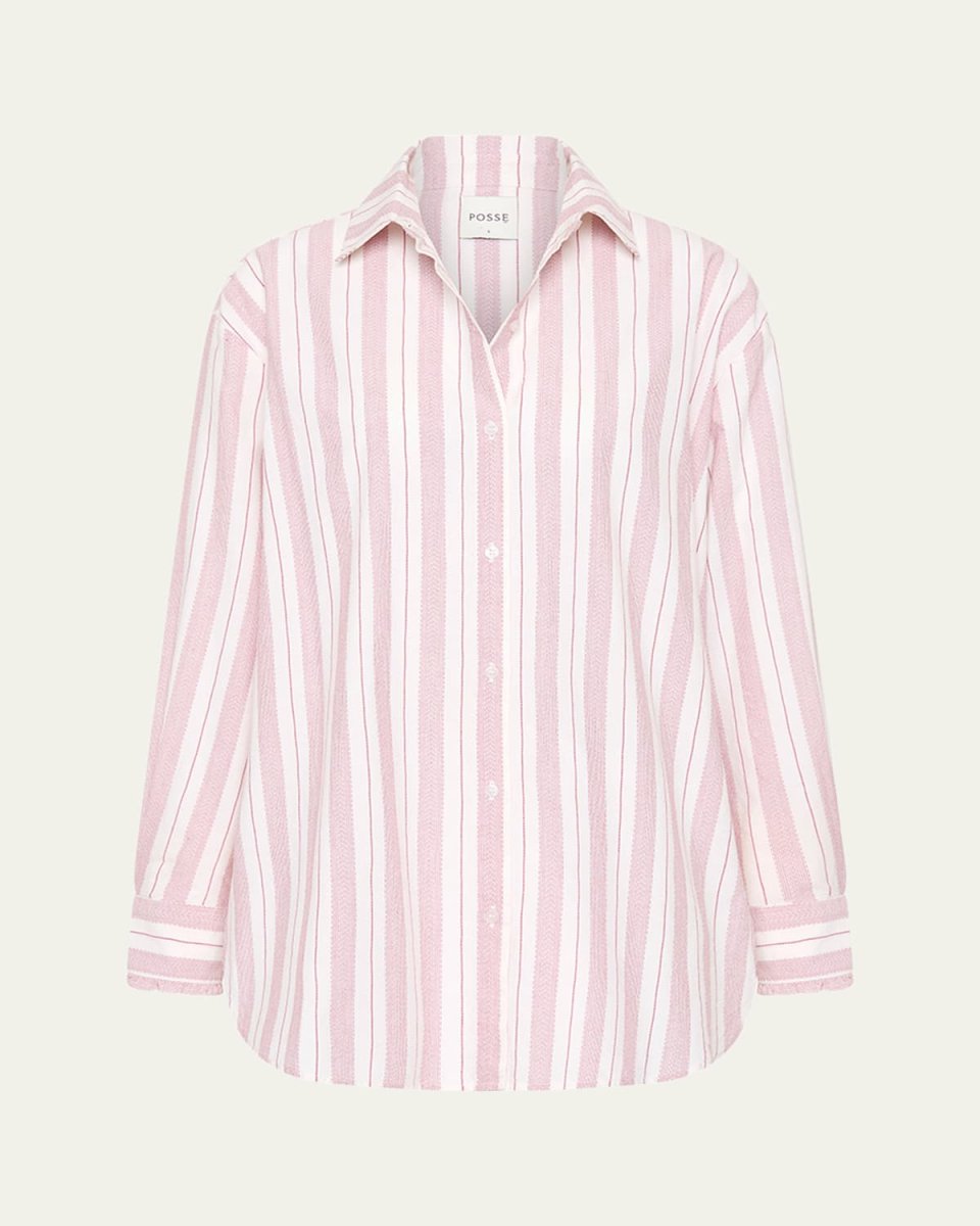 Lena Striped Button-Front Shirt